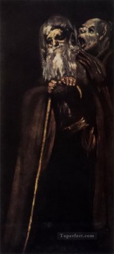 フランシスコ・ゴヤ Painting - 二人の修道士 フランシスコ・デ・ゴヤ